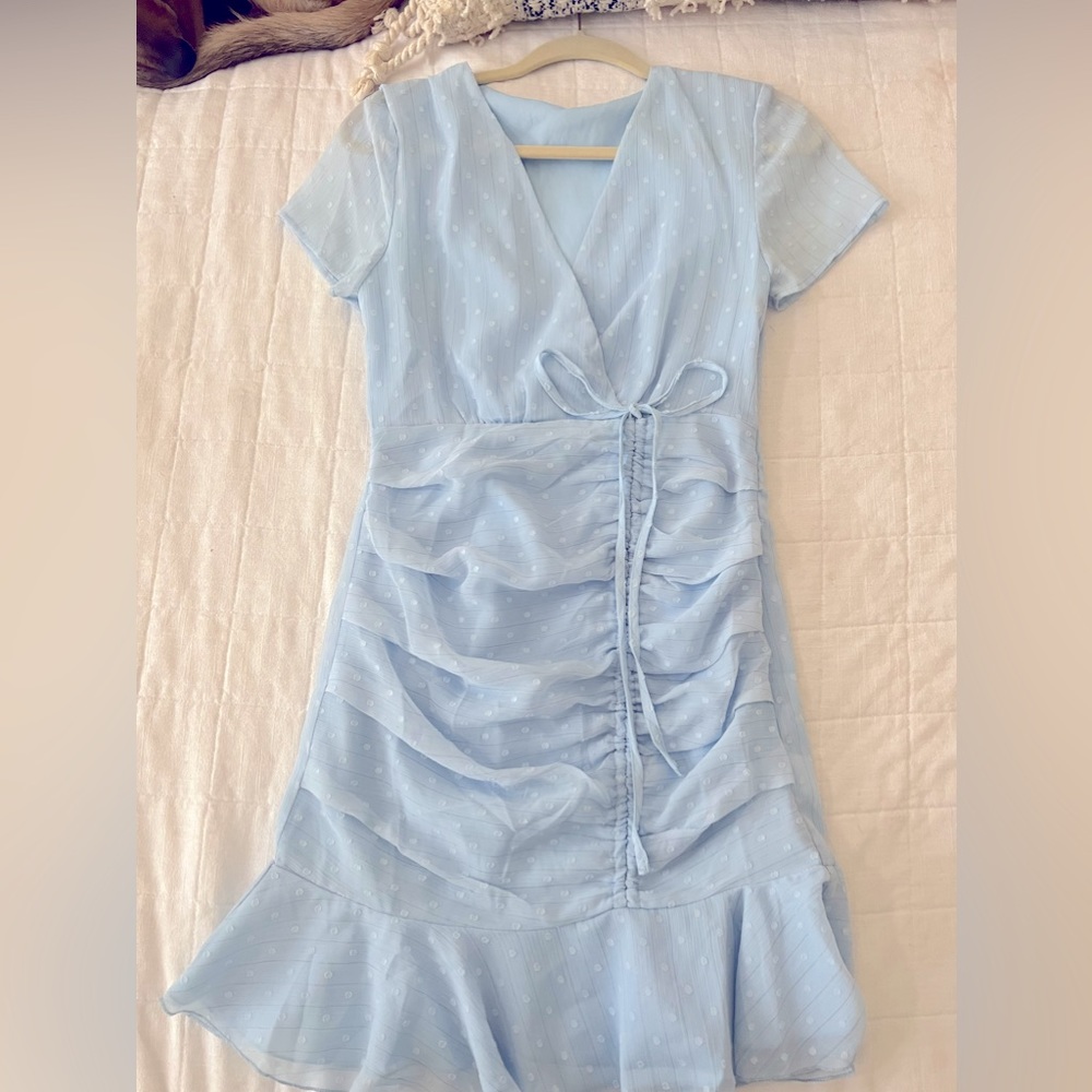 Blue chiffon dress Sz S m